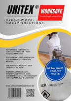 5-Pack UNITEX® WORKSAFE 16-20 Gal Disposable Filter Bags – 2-in-1 System for Construction Vacs with 2-2.5" Inlet – OSHA/H-Class Compliant – Heavy-Duty Fleece for Floor Sanders, Wood Dust & Jobsite