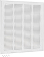 EZ-FLO 16 x 20 Inch (Duct Opening) Return Air Vent Cover for Wall or Ceiling, Solid Steel Return Air Filter Grille, HVAC Vent Cover, White, 61631