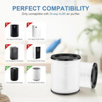 AIUZLK KJ80 replacement filter compatible with AIUZLK KJ80 and Druiap KJ80 air purifiers,360° filtration,3-in-1 filter with H13 True HEPA,2 pack