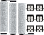 Wet and Dry Vacuum Cleaner Roller Brushes & Filters, Compatible for Tineco, Floor ONE S7 ProS6, Vacuum Cleaner Accessories Floor Scrubber Parts(E)