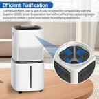 12-Pack Humidifier Premium Replacement Filters for LEVOIT Superior 6000S Smart Evaporative Humidifier + 6-Pack Top Fill Humidifier Filters Replacement, Gray