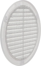 Vent Systems 6" Inch (Opening Dimensions) - Pack of 2 - White Soffit Vent Cover - Plastic Round Air Vent Grille - Built-in Mesh Screen - HVAC Register Louver for Bathroom, Home, Kitchen