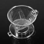 GLOGLOW Coffee Filter Transparent Reusable Coffee Filter, HighFired, Heat, Cone Shape, Portable, Dishwasher Safe, 115g Nan and Tea Supplies
