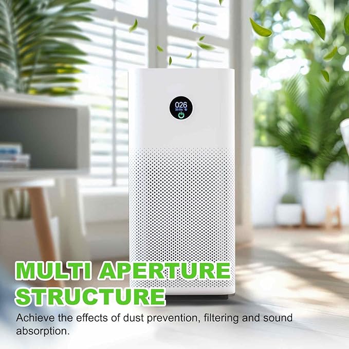 Fan Replacement Filters 4 Pcs Fan Filter Foam Sponge (6" x 6" x 0.2", 30ppi) - Breathable, Soft for Air Compressors Inverter Chassis Vacuum Cleaners