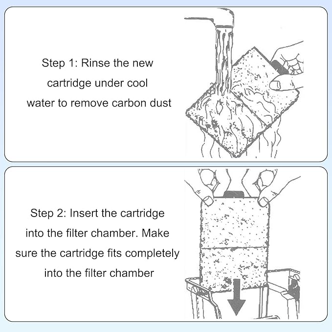 10pcs Filter Cartridges for Top Fin EF-S & BF5 BETTAFLO, 9.5x5.5cm/3.74x2.17in Aquarium Filter Media with Activated Carbon for Fish Tank Water Filtration