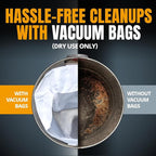 POWERTEC DXVA19-4101 Vacuum Bags 5 Pack for Dewalt DXV06P, DXV09P, DXV10P 6-10 Gal Dust Extractor, Replacement Shop Vac Bags, Dust Bag for Dewalt Wet Dry Shop Vacuum (75063V)