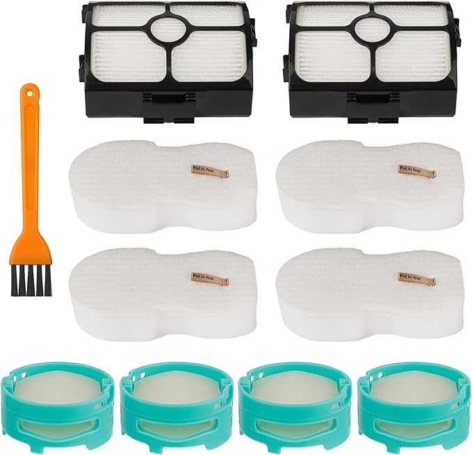 Replacement Filters for Shark HZ3002 HZ3000 Stratos Ultralight Corded Stick Vacuum with 4PCS Foam & Felt Filter, 4PCS Replacement Shark Odor Neutralizer Cartridge, Replace Part XFFKHZ3000 XHFHZ3000