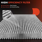 A-Premium 2-PC Cabin Air Filter with Activated Carbon Compatible with Lexus, Mazda & Toyota Models - Avalon, Camry, Corolla, Highlander, Prius, RAV4, Sienna, Venza, ES300h, UX200, RX350, RX450h