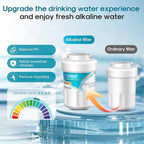 ICEPURE Alkaline RWF0600A-AL Refrigerator Water Filter Replacement for GE MWF, MWFA, MWFINT, MWFP, GWF, 46-9991, Kenmore® 9991, WFC1201, GSE25GSHECSS, GSH25JSDDSS, GSHS6LGBBHSS, Enhances PH, 3Pack