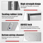 Electrical Box 24 x 16 x 12 Inch Indoor Outdoor Electrical Enclosure Box Steel Junction Box Wall Mounted Universal Electrical Project Box with Safety Locks and Mounting Plates