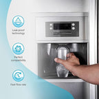 AQUA CREST LT1000PC ADQ747935 Replacement for LG® LT1000P®/PC/PCS ThinQ® Refrigerator Water Filter, LMXS28626S, LFXS26973S, MDJ64844601, ADQ74793501, ADQ74793502 and LT120F® Air Filter, 3 Combo