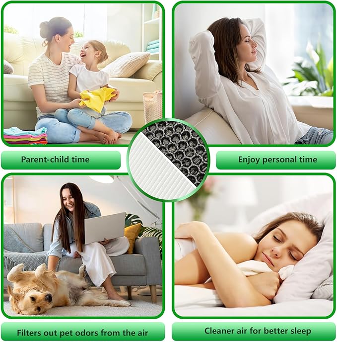 JF999 FilterS Compatible with Jafända JF999 Air Purifiers,H13 Filter,Honeycomb High iodine Value Activated Carbon FilterS,for smoke,pollen,dust