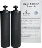 Berkey Authentic Black Berkey Purification Elements - Berkey Water Purifier Replacement Filters (Pack of 2)