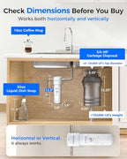 Waterdrop 10UAW-UF 0.01 μm Ultra Filtration Under Sink Water Filter System, 1 Year, Reduces Lead, Chlorine, Bad Taste & Odor, Direct Connect to Kitchen Faucet, USA Tech