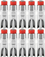 10Pcs Stainless Steel Automatic Nipples, Adjustable Prevent Leakage Pig Nipple Waterer Pig Nozzle Nipple Drinker for Livestock Drinking