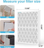 Reusable 14x14x1 Air Filter (MERV 8), 1 Foldable Frame + 6 Refills (Not Individual Filters), Greener HVAC AC Furnace Air Filters MPR 700&FPR 5(Actual Size:13.75"x13.75"x0.75")