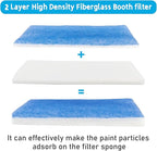 10 Pack Airbrush Spray Booth Filter Replacement Air Filter Airbrush Paint Booth Exhaust Filters Accessories Fits for Master, Paasche, Sky Enterprise, Airhobby(16" x 7" x 0.5")