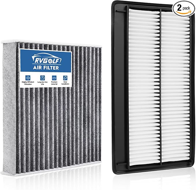 Engine+Cabin Air Filters Fit for 2022-2025 2026 Acura MDX 3.5L, 2023-2025 2026 Honda Pilot 3.5L Engine Air Filter Replacement Automotive Accessories CF11182 17220-61A-A00