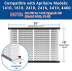 410 Replacement Air Filter, Nominal Size: 16x25x4, Actual Size: 16.04"x27.91"x3.91" HVAC Furnace Filter, Compatible with AprilAire Models 1410, 1610, 2410, 2416, 3410, 4400, MERV 11, 1 Pack