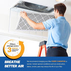 BNX TruFilter 16x20x1 MERV 10 (4-Pack) AC Furnace Air Filter - MADE IN USA - Pleated Air Conditioner HVAC AC Furnace Filters - Removes Odor, Mold, Bacteria, Smoke