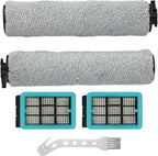 Replacement Roller Brush and Filter Kit for CrossWave 3831 HF2, 3845, 3847, 3848 Floor Scrubber – Wet/Dry Cleaning Accessory, Piece Set