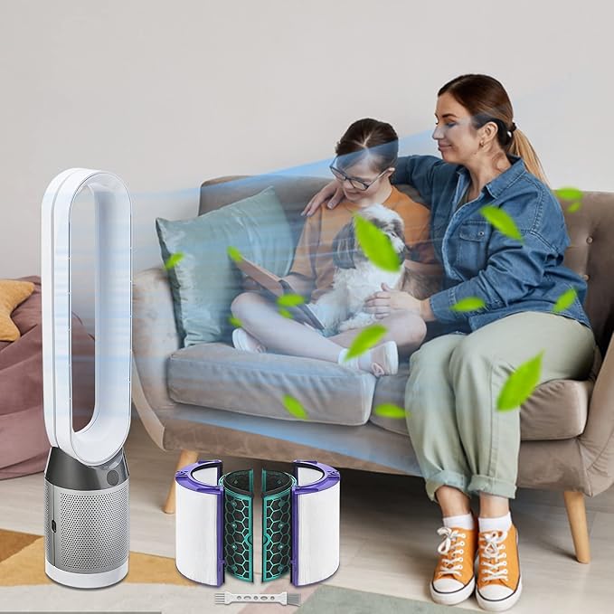 Replacement True Filter for Dyson TP04 TP06 TP07 TP09 TP10 HP04 HP06 HP07 HP09 HP10 PH01 PH02 PH04, Fan Sealed Two Stage 360 System Pure Cool - Activated Carbon