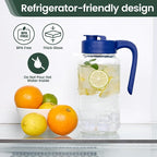 Mason Jar Pitcher - Airtight & Leakproof Glass Pitcher with Lid, Perfect for Breastmilk, Cold Brew, and Sun Tea, 2 Quart (64 oz) Mason Jar with Pour Spout Lid