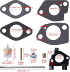 Predator Carburetor Air Filter Adapter Jet Kit for Predator 301cc 420cc 13hp 15hp GX340 GX390 389cc Mini Bike Parts Go Kart Golf Cart Mud Boats Lawnmower Pressure Washer(Black)