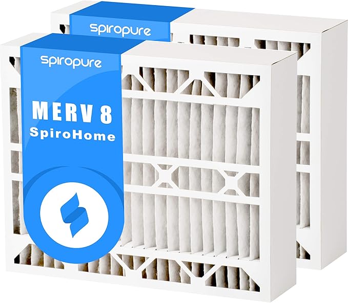 SpiroPure 16x26x5 White-Rodgers FR1400-100 Aftermarket Filters, MERV 8 (2 Pack), White