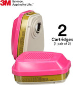 3M P100 Respirator Cartridge/Filter 60926, 1 Pair, NIOSH, Helps Protect Against Organic Vapors, Acid Gases, Ammonia Methylamine, Formaldehyde and Particulates