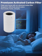 1000 Replacement Filters Compatible with Air Doctor 1000 Air Purifier, Integrated Efficiency Filter, activated Carbon and Pre-filter, 2-Pack