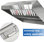 19.5 in x24.5 in Commercial Hood Filters - 430 Stainless Steel 5-Groove Baffle Filters for Restaurant Kitchen Exhaust Hoods Pack of 6