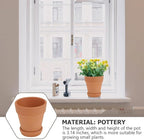 5pcs Red Terracotta Succulent Pots with Drainable Saucers 8x8cm Baked Clay Planting Containers for Indoor and Outdoor Gardening