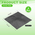 Fan Replacement Filters 4 Pcs Fan Filter Foam Sponge (6" x 6" x 0.12", 40ppi) - Breathable, Soft for Air Compressors Inverter Chassis Vacuum Cleaners