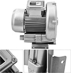 0.16 HP 120W Regenerative Blower, 220V 24CFM 50HZ Single Phase, High-Pressure Vortex Ring Blower Industrial Vacuum Pump for Fish Pond, Industrial blowers, Textile industry, Dust removal