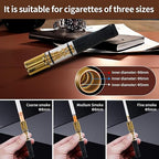 Cigarette Filters Gold Plating 10pcs Cigarette Holder Reusable Clean Tar Tobacco Filter with Multi-Filtering for Standard Size Cigarettes Ø8mm,Slim Cigarettes Ø6mm and Ø5mm