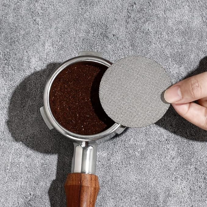 Cabilock 2pcs Stainless Steel Espresso Filter Plate Coffee Machine Compatible Easy to Filter Mesh for Espresso Extraction