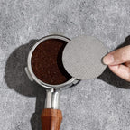 Cabilock 2pcs Stainless Steel Espresso Filter Plate Coffee Machine Compatible Easy to Filter Mesh for Espresso Extraction