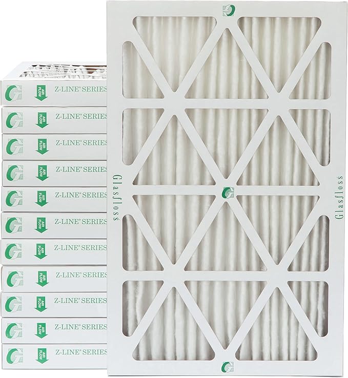 Glasfloss ZL 10x20x2 MERV 13 (FPR 10) 2" Inch Air Filters for AC and Furnace. Case of 12. Actual Size: 9-1/2 x 19-1/2 x 1-3/4