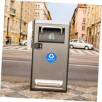 8pcs Trash Can Stickers for Waste Sorting Garbage Classification Decals Black and Blue for Easy Recycling and Sustainable Habits