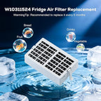 W10311524 AIR1 Refrigerator Air Filter Cartridge Replacement for Whirlpool Kenmore Refrigerator Compatible with Fresh Flow Refrigerator Air Filter, White, 6 Pack by Funmit