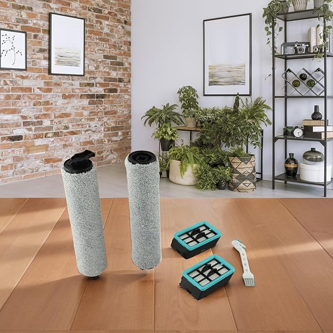 Replacement Roller Brushes and Filters Compatible with for CrossWave 3831 HF2 3845 3847 3848 Wet Dry Vacuum Floor Scrubber