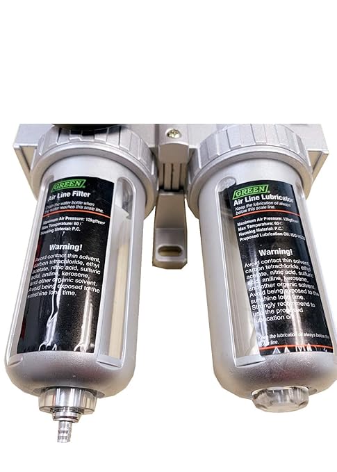 1/4" NPT Air Filter, Regulator & Lubricator (FRL) Combo - Water/Oil Trap Separator - Pressure Gauge(0-150 psi). DP-353325-1