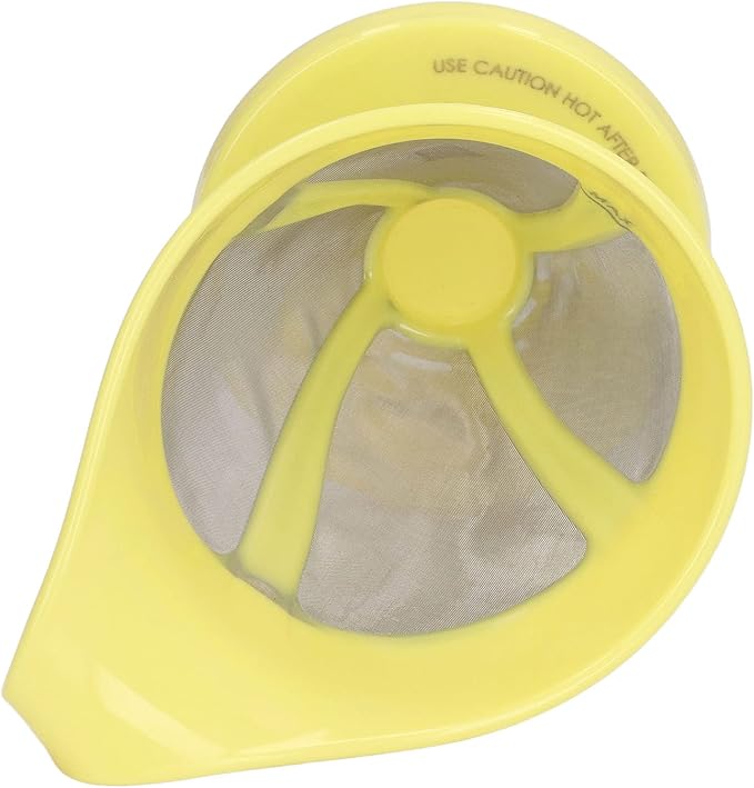 Coffee Strainer Stainless Steel Fine Mesh Pour Over Coffee Dripper Hand Drip Filter Cone for Home Office Travel Camping Portable Reusable Easy Clean Dishwasher Safe (Yellow)