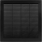 Vent Systems 10" x 10" - Pack of 2 - Black Plastic Soffit Vent Cover - Durable Flat Square Air Vent Grille with Mesh Screen - Weather Resistant Ventilation Grill - Wall & Ceiling, Indoor & Outdoor