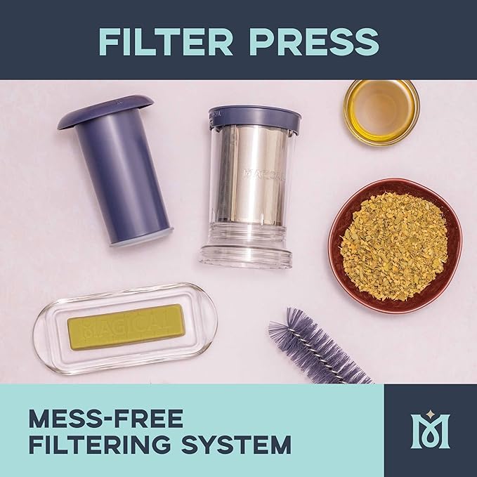 Magical Butter Machine Bundle with Filter Press & Decarb Box - Durable, Hands-Free Infusion Kit with Filter Press & Decarb Box for Easy Oils, Butters & Tinctures