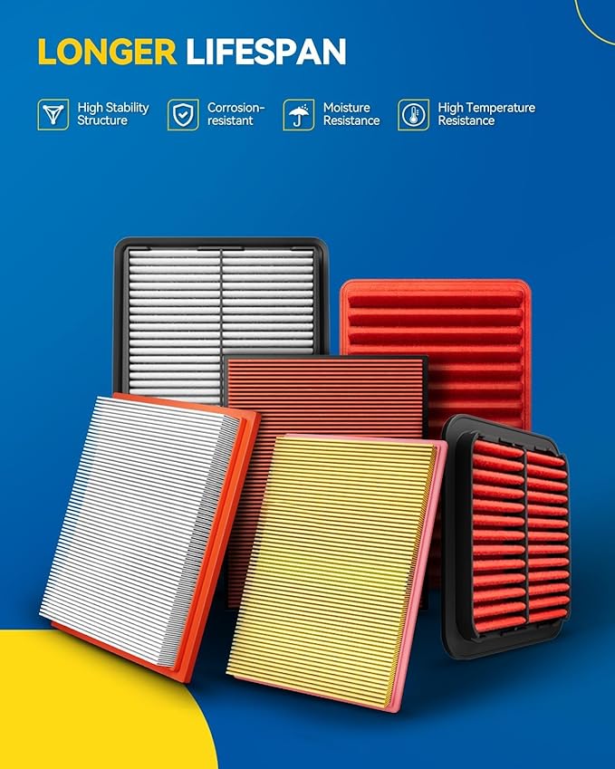 PHILTOP Engine Air Filter CA12295 Replacement for Subaru Ascent, Crosstrek, Forester, Impreza, Legacy, Outback, WRX, 2017-2022, Flexible Panel