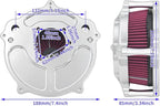 HDBUBALUS Motorcycle CNC Spike Air Cleaner Air Filter Intake System Filter (A-For Sportster XL models 04-22)