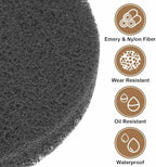 HARFINGTON 24pcs Scrubber Scouring Pads 1200 Grits 4 Inch Drill Power Brush Hoop and Loop Surface Conditioning Disc Drill Scuffing Disc Scrub Pads for Home Kitchen Cleaning, Light Gray