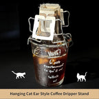 Hanging Ear Drip Coffee Bag Holder with 50-100Pcs Portable Coffee Filter Paper Bag, Coffee Drip Bag Chair Stand, Portable Coffee Filter Paper Bag, for Easy Pour Over (Stand + 100 Bags)